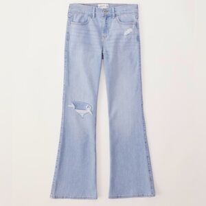 Abercrombie Kids high rise flare jeans